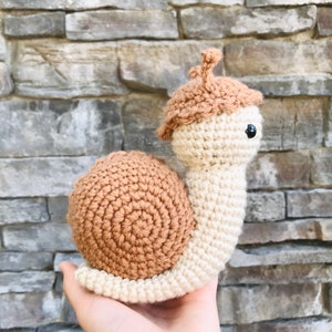 Crochet Pumpkin Pie Snail Pattern, Crochet Snail Plush, Fall Crochet Pattern PDF image 3