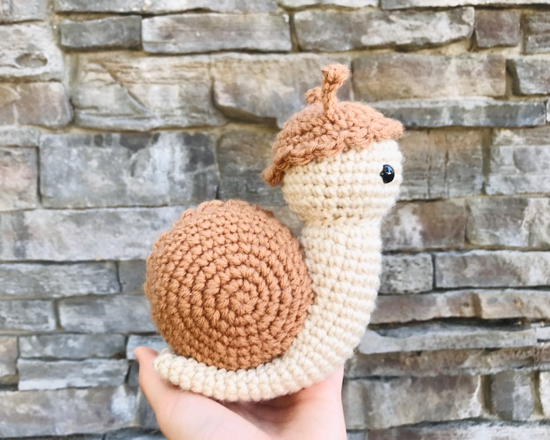 Crochet Pumpkin Pie Snail Pattern, Crochet Snail Plush, Fall Crochet Pattern PDF image 3