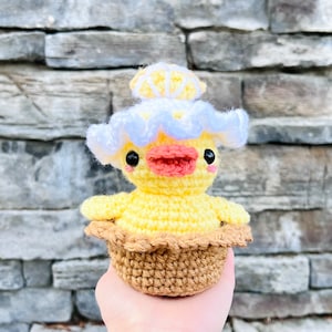 Lemon Meringue Pie Duck Crochet Pattern PDF, Add-On Pattern,  Crochet Duck Outfit, Easter Egg Chick, Amigurumi Animal