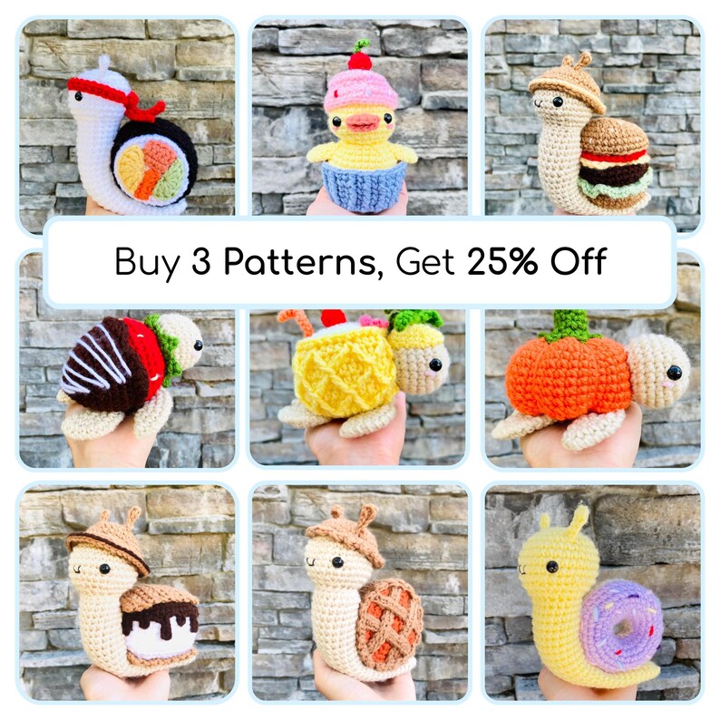 Patron au crochet tortue fraise PDF, animal amigurumi tortue de mer, nourriture dessert au chocolat au crochet image 3