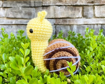 Crochet Cinnamon Roll Snail Pattern, Crochet Sweet Snails Plush, Amigurumi Cinnamon Bun Pattern PDF