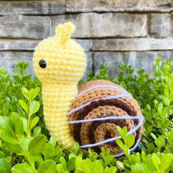 Crochet Cinnamon Roll Snail Pattern, Crochet Sweet Snails Plush, Amigurumi Cinnamon Bun Pattern PDF