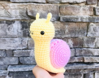 Macaron Snail Crochet Pattern Amigurumi, Crochet Snail Pattern PDF, Macaroon Amigurumi Dessert Plush