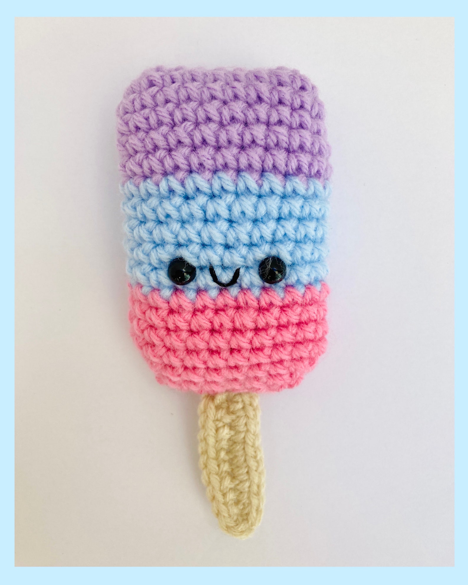 Crochet Popsicle Pattern Easy Beginner Small Amigurumi Etsy
