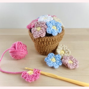 Crochet Flower Pot Amigurumi Pattern, Mother's Day Flowers Crochet Pattern, Video Tutorial