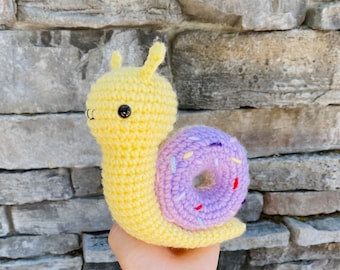 Donut Snail Crochet Pattern Amigurumi, Crochet Donut Pattern PDF,  Dessert Amigurumi Plush Toy