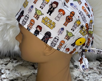 Scrub hat Scrub cap OR tech hat WITH BUTTONS