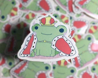Frog King Vinyl Waterproof Sticker