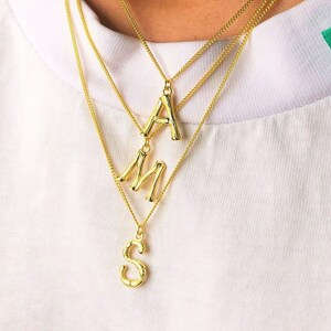 Letter necklace, Custom Initial Necklace, Capital Initial, Gold Initial Necklace