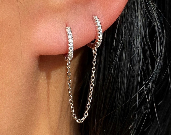Chain Double Handcuff Earring