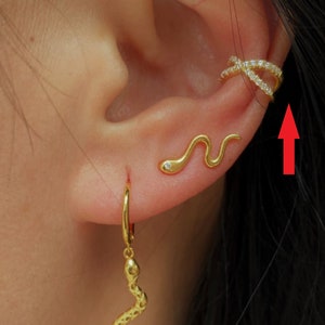 Silver ear cuff, ear cuff no piercing, 1 pcs gold ear cuff