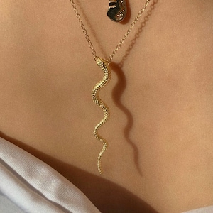 Sterling Silver Snake Pendant Necklace: Serpent Charm