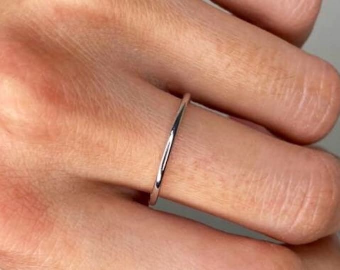 Thin ring, silver ring, single silver ring, stack ring