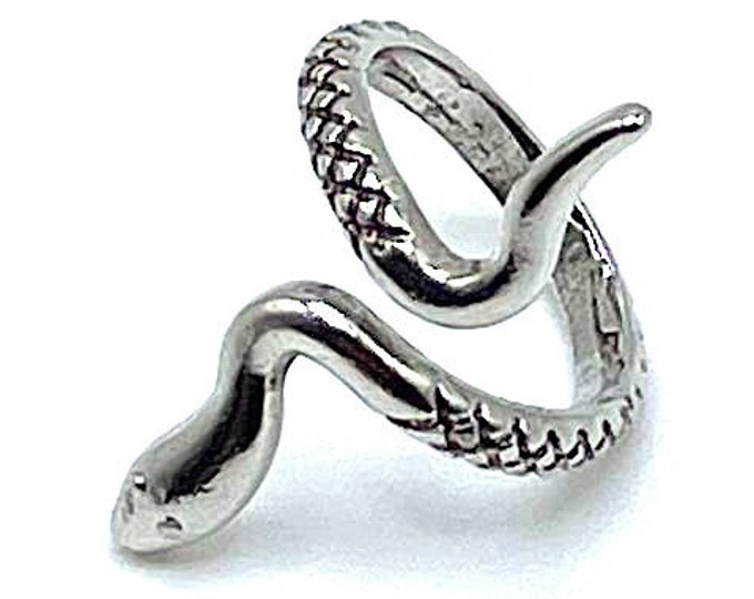 Snake RING, Dainty ring, Open snake ring, Silver snake ring, Wrap Spiral Ring
