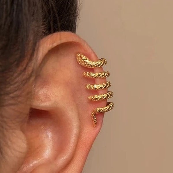 Snake ear cuff, ear cuff no piercing, fake cartilage , no piercing cartilage, serpent ear cuff, Silver snake ear cuff, snake cuff