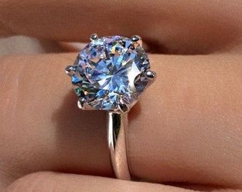 3 ct Cubic Zirconia Sterling Silver Engagement Ring