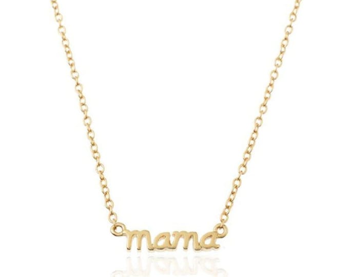 Silver Mama Necklace, New Mum, Mother Necklace
