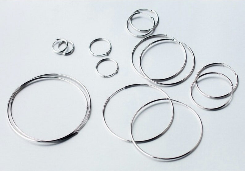 3mm x 40mm Click Hoop Earrings main image 1