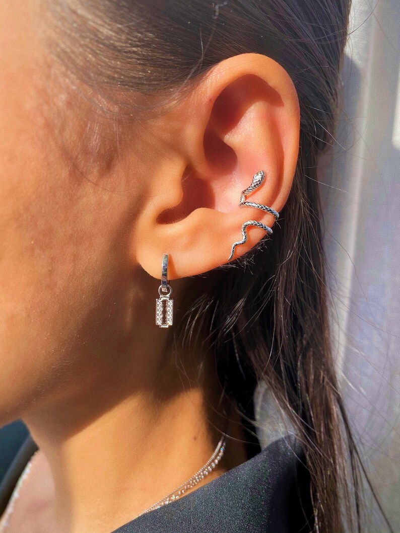 Snake Ear Cuff Ear Cuff No Piercing Huggie Ear Cuff Fake Etsy