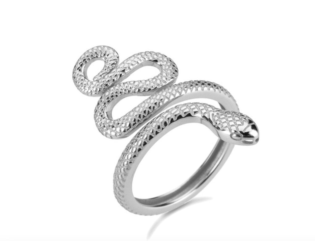 Open Snake Ring, Wrap Silver Ring - Etsy