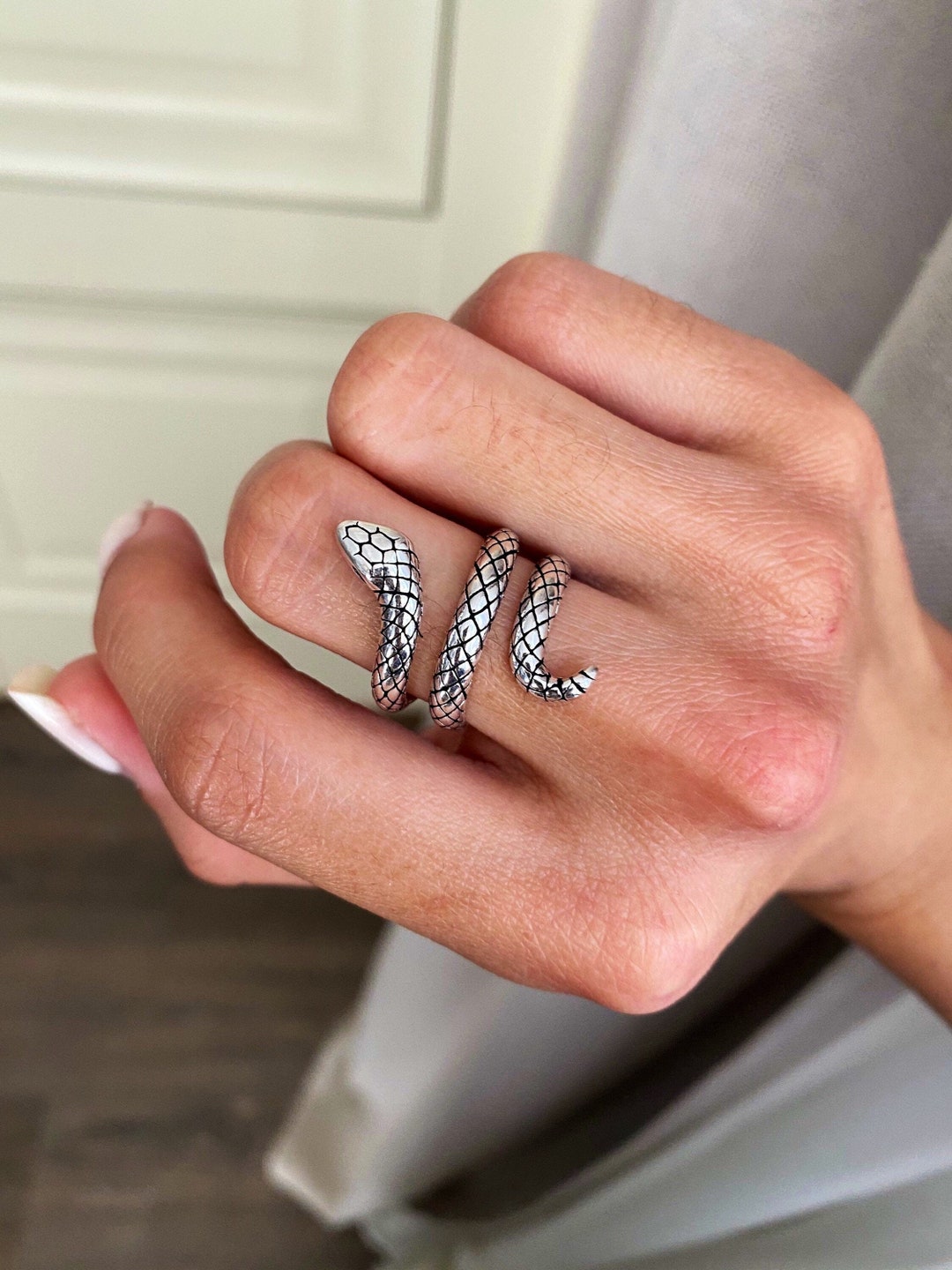 【14th addiction】 Anniversary Snake Ring Diamond Addiction (G-H / I1-I2) 