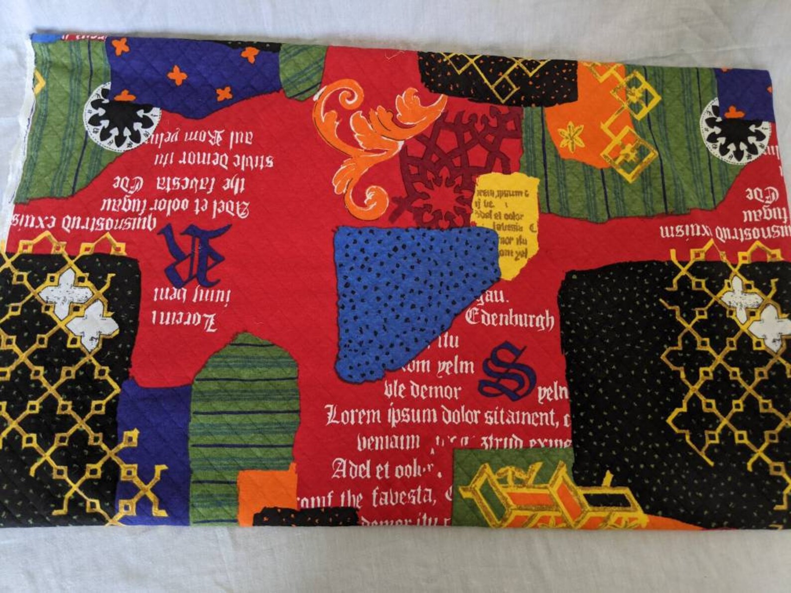 JBJ Fabrics Religious Patchwork Quilted Vintage Fabric Etsy UK
