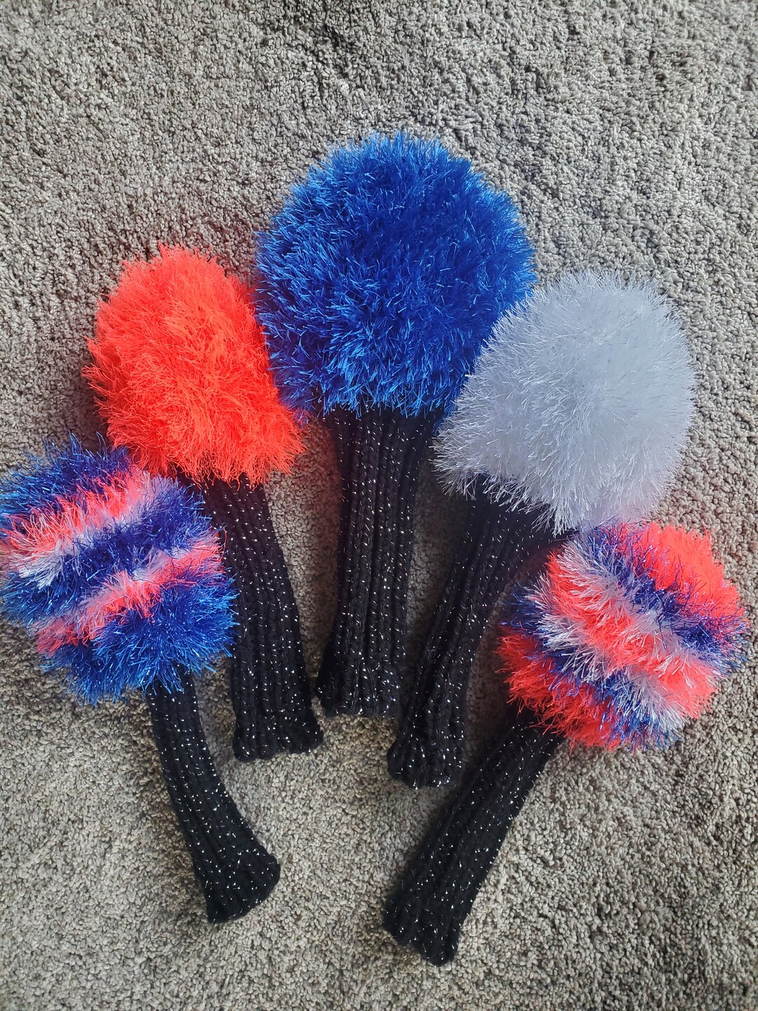 Golf Club Headcovers, Handmade, Knitted, custom Made Also Available Etsy