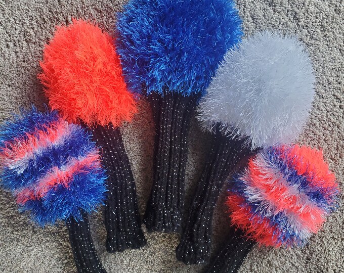 Golf Club Headcovers, handmade, knitted, (custom made also available)