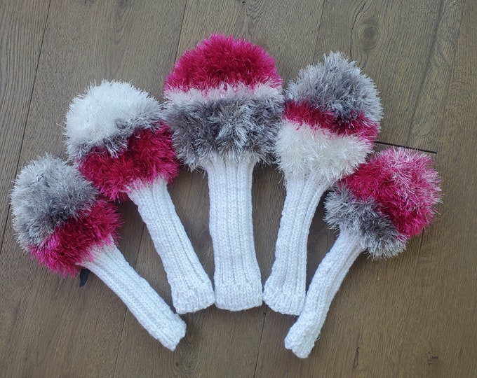 Golf Club Headcovers, handmade, knitted, (custom made also available)