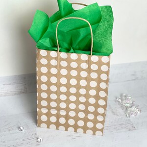 Girly Girl Gift Bag Handmade Gift Bag Feminine Gift Bag Gift Wrapping 9x5 Gift Bag Gift Bag with Tag and Tissue