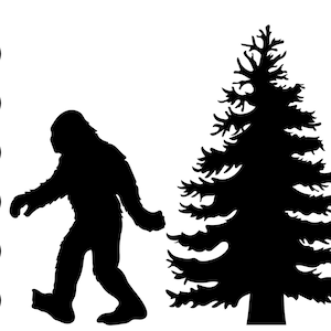 Big Foot Forest SVG, Yeti cut file, Big Foot png, forest svg, Big foot shirt svg, Yeti svg for cricut