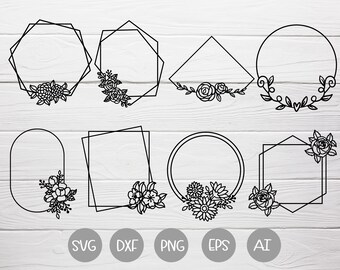Download Geometric Flower Svg Etsy