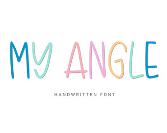 My Angle Script フォント、フォントのダウンロード、カリグラフィー フォント、Cricut 用フォント、クラフト フォント、楽しいフォント、かわいいフォント、手書きフォント、子供向けフォント、かわいいフォント