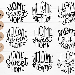 Home Sweet Home svg Bundle, Willkommen in unserem Haus, Willkommen SVG, Home sweet home Cut File, Cricut und Silhouette