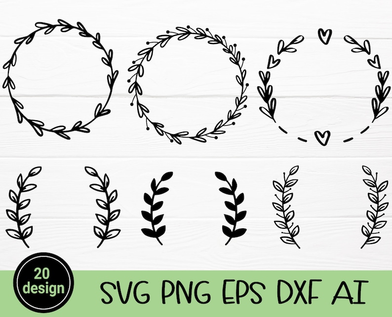 Free Free 144 Wreath Silhouette Flower Border Svg SVG PNG EPS DXF File