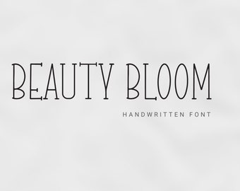 Beauty Bloom Font,Font download, Modern font,Fonts for Cricut,Crafting Fonts, Cute font, Handwritten font, kid font,sweet font