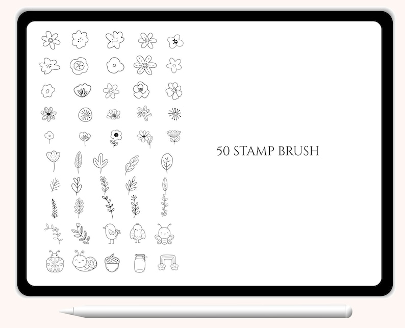 100 Procreate Brushes | Lettering Brush | Texture Brush | Background ...