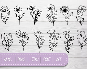 Flower bundle SVG, Flower bundle png, Flower cut file, Flower bundle dxf file,eps file, ai file for cricut