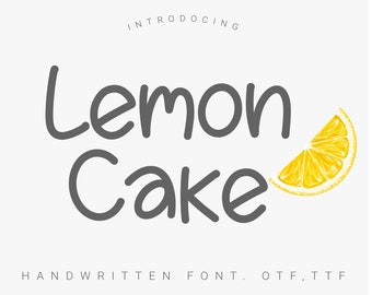 Fonte Lemon Cake Script,Download de fonte,fonte chique,Fonte fofa,Fonte manuscrita,Fonte infantil