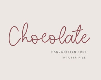 Fonte de chocolate, download de fonte, fonte moderna, fontes para Cricut, fontes de artesanato, fonte fofa, fonte manuscrita, fonte infantil, fonte doce
