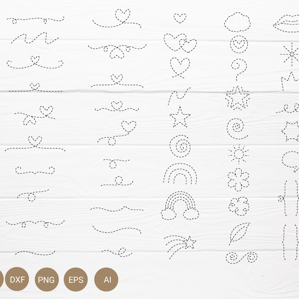 Dot Heart Lines Bundle,SVG Plotterdateien für Cricut,Doodle Line,Handgezeichnet,Clipart,Herz svg,Silhouette,Cricut,svg,dxf,png,eps,a