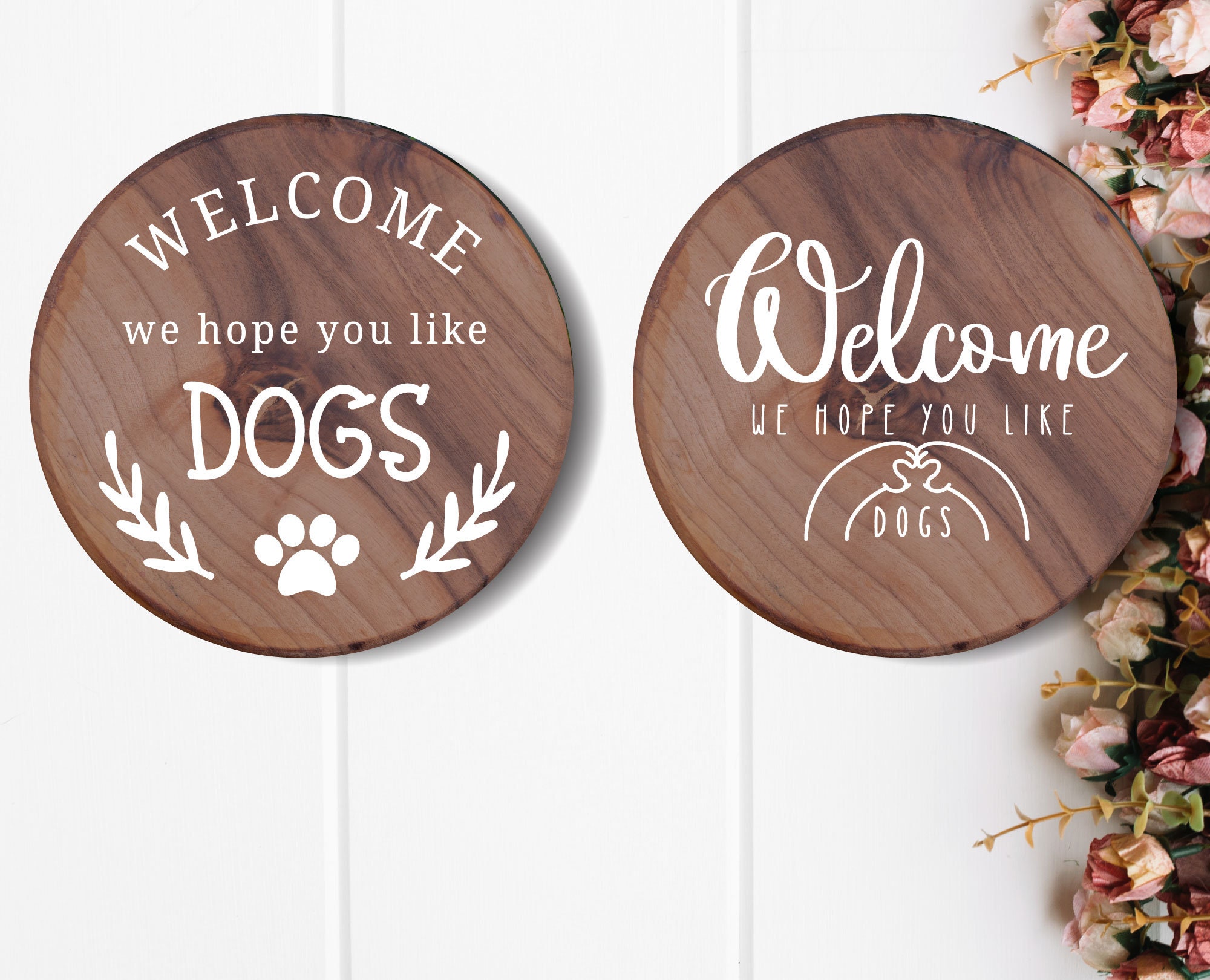Welcome We Hope You Like Dogs Svg Bundle for Cut - Etsy