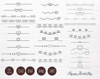 33 Heart Lines Bundle,SVG Cut Files for Cricut,doodle line,Hand Drawn,Clipart,Heart svg, line art svg,Silhouette,Cricut,svg,dxf,png,eps,ai