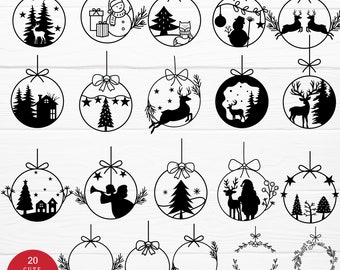 20 Christmas wreath svg bundle with text christmas tree border,floral cut file,doodle,merry christmas, drawn dxf for cricut Silhouette,Cameo