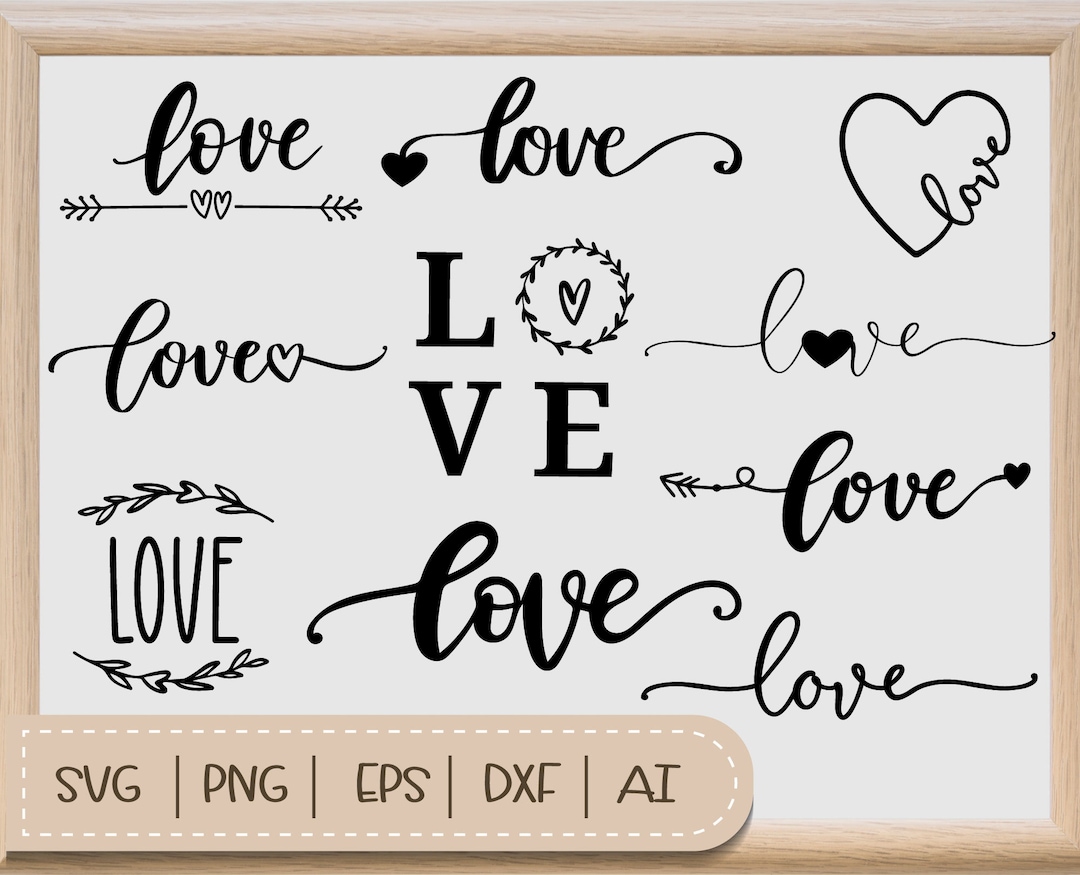 Love SVG Bundle, Valentines SVG , Valentines Day Svg, Love Cut File ...