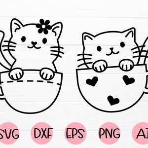 Cute baby cat with cup  SVG  cat cut file Funny Cartoon cutting svg For Cricle,Cute cat eps,Cute cat dxf,