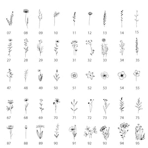 100 Botanical Svg Bundle Plotterdatei, Floral,Blumenblatt,Blätter,Botanische Clipart handgezeichnet doodle style svg,png,eps, für cricut Bild 9