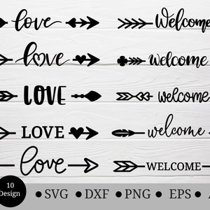 Arrow SVG For cut file, dxf,png,eps,ai, Arrows with hearts ,welcome,for cricut Monogram, Valentine Day,Silhouette, Cameo