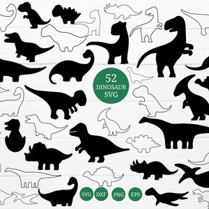 Dinosaur bundle svg For Cut ,Animal,Cartoon,hand drawn, for Cricut,Silhouette, ,svg,dxf,png,