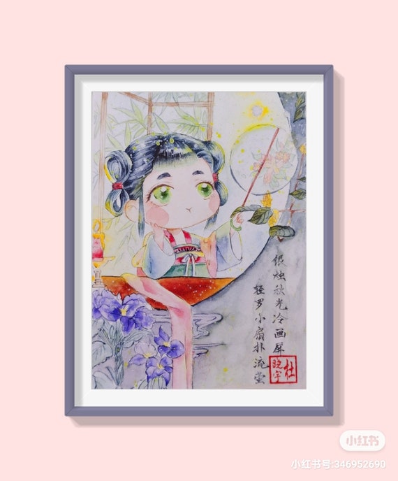 100 Hand Painted Chinese Watercolor Art Painting Of Beauties Etsy 100 Hand Painted Chinese Watercolor Art Painting Of Beauties Etsy